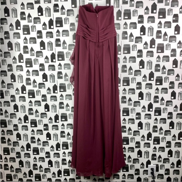 David’s bridal strapless chiffon dress - Picture 6 of 8